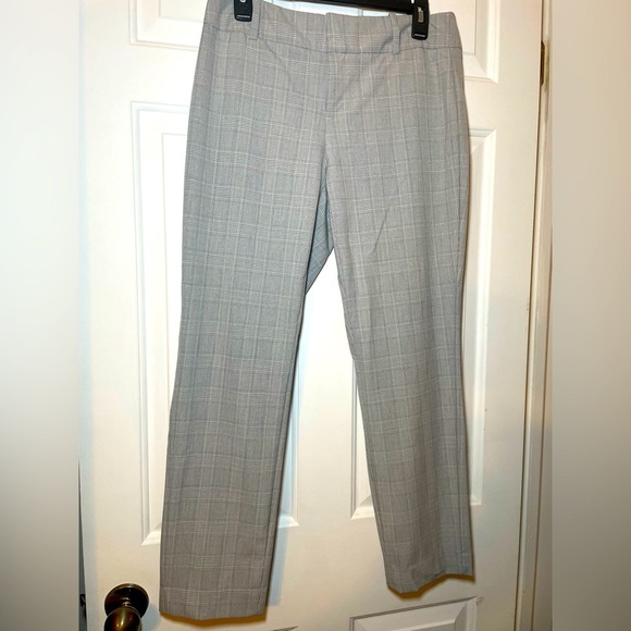 Calvin Klein Woman’s Dress Pants Size 6 Gray Houndstooth Lightweight Boyfriend - Picture 1 of 8